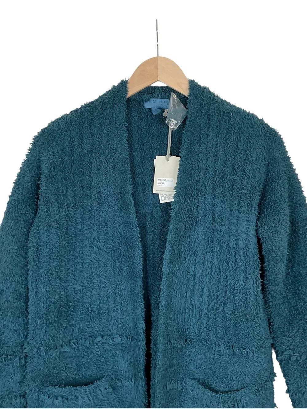Barefoot Dreams CozyChic Boardwalk Cardigan in Deep Teal Size XS